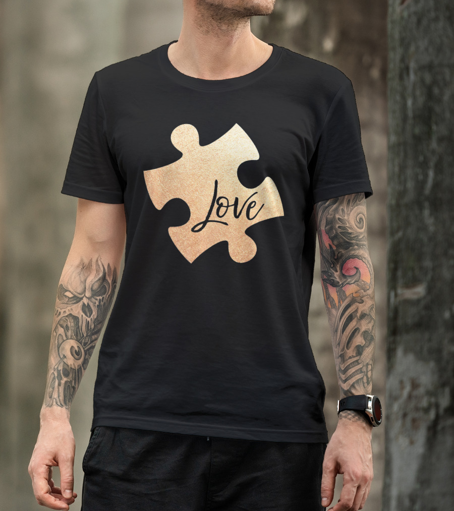 Autism Love Puzzle Piece Autism Awareness T-Shirt