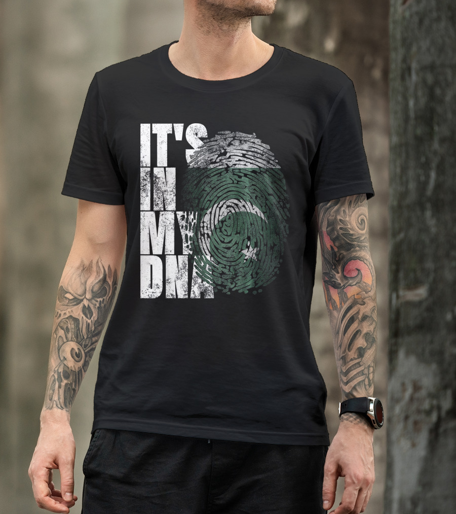 It's In My DNA Pakistani Flag Fingerprint T-Shirt