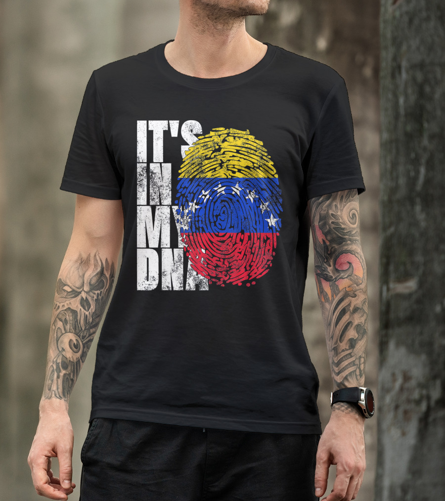 It's In My DNA Venezuelan Flag Fingerprint T-Shirt