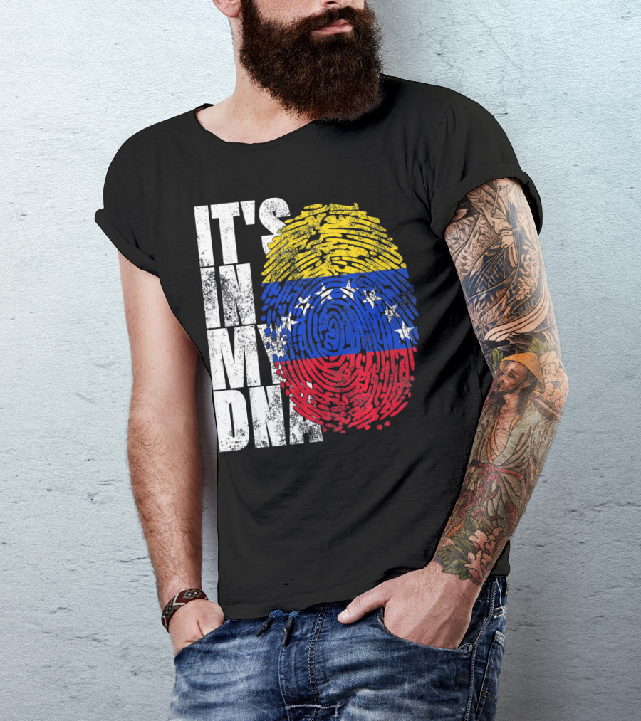 It's In My DNA Venezuelan Flag Fingerprint T-Shirt