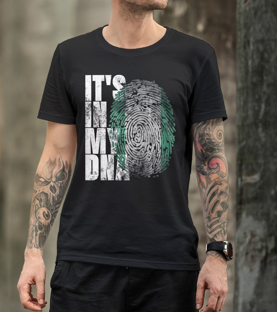 It's In My DNA Nigerian Heritage Fingerprint T-Shirt