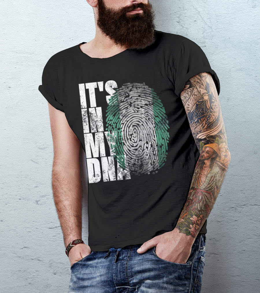 It's In My DNA Nigerian Heritage Fingerprint T-Shirt