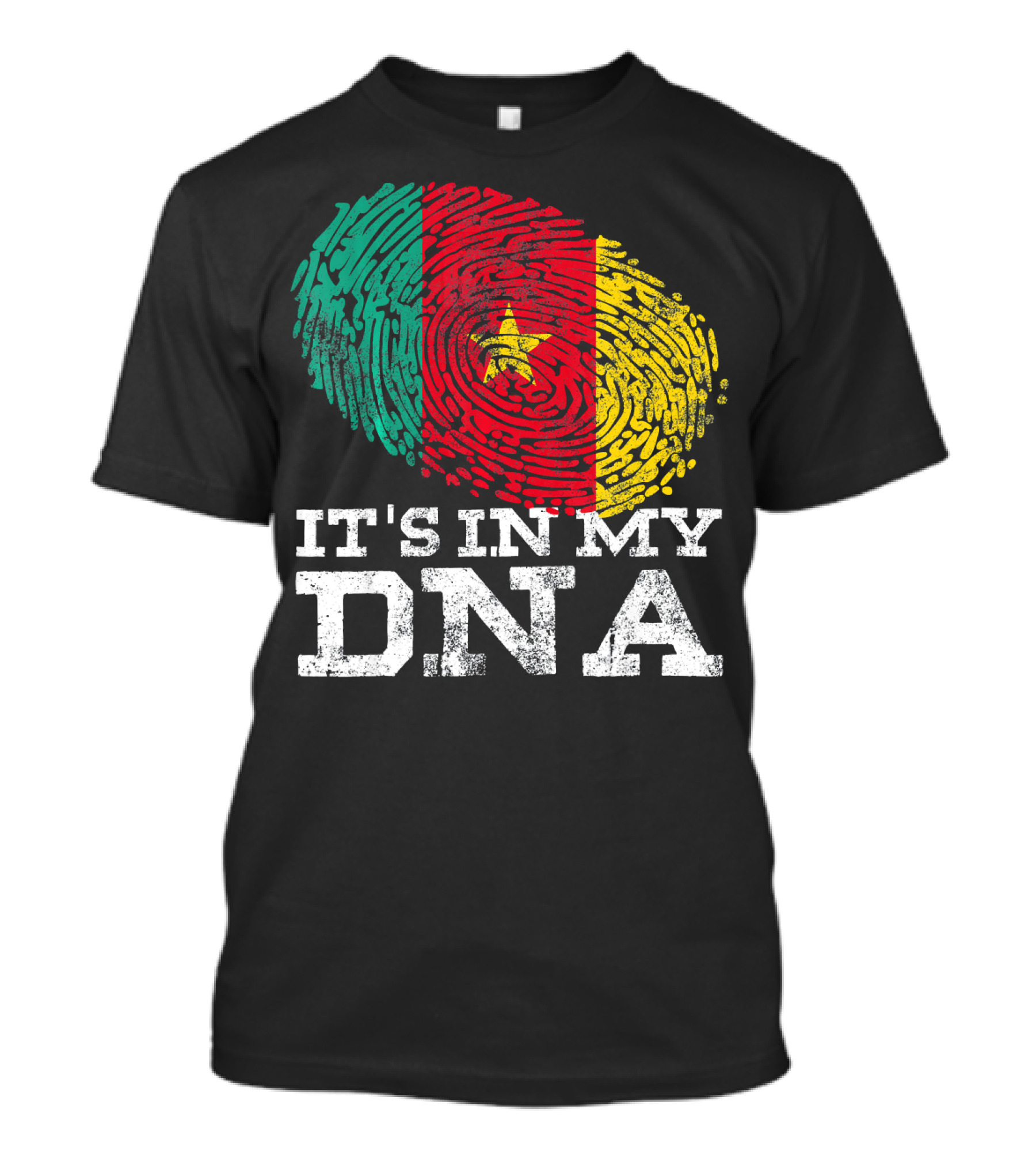 It's In My DNA Cameroonian Flag Fingerprint T-Shirt