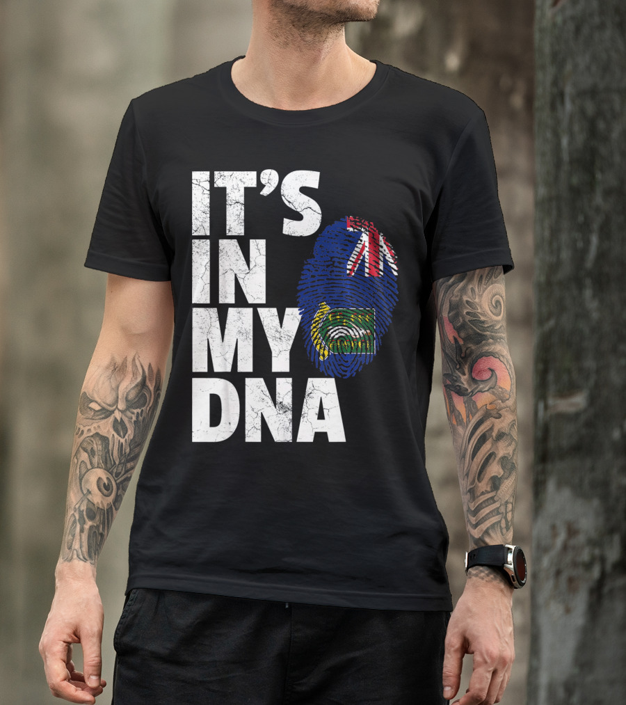 IT'S IN MY DNA British Virgin Islands Flag Fingerprint T-Shirt