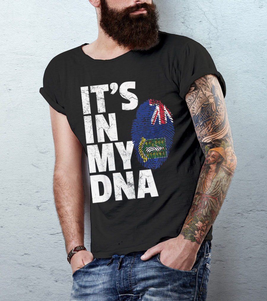 IT'S IN MY DNA British Virgin Islands Flag Fingerprint T-Shirt