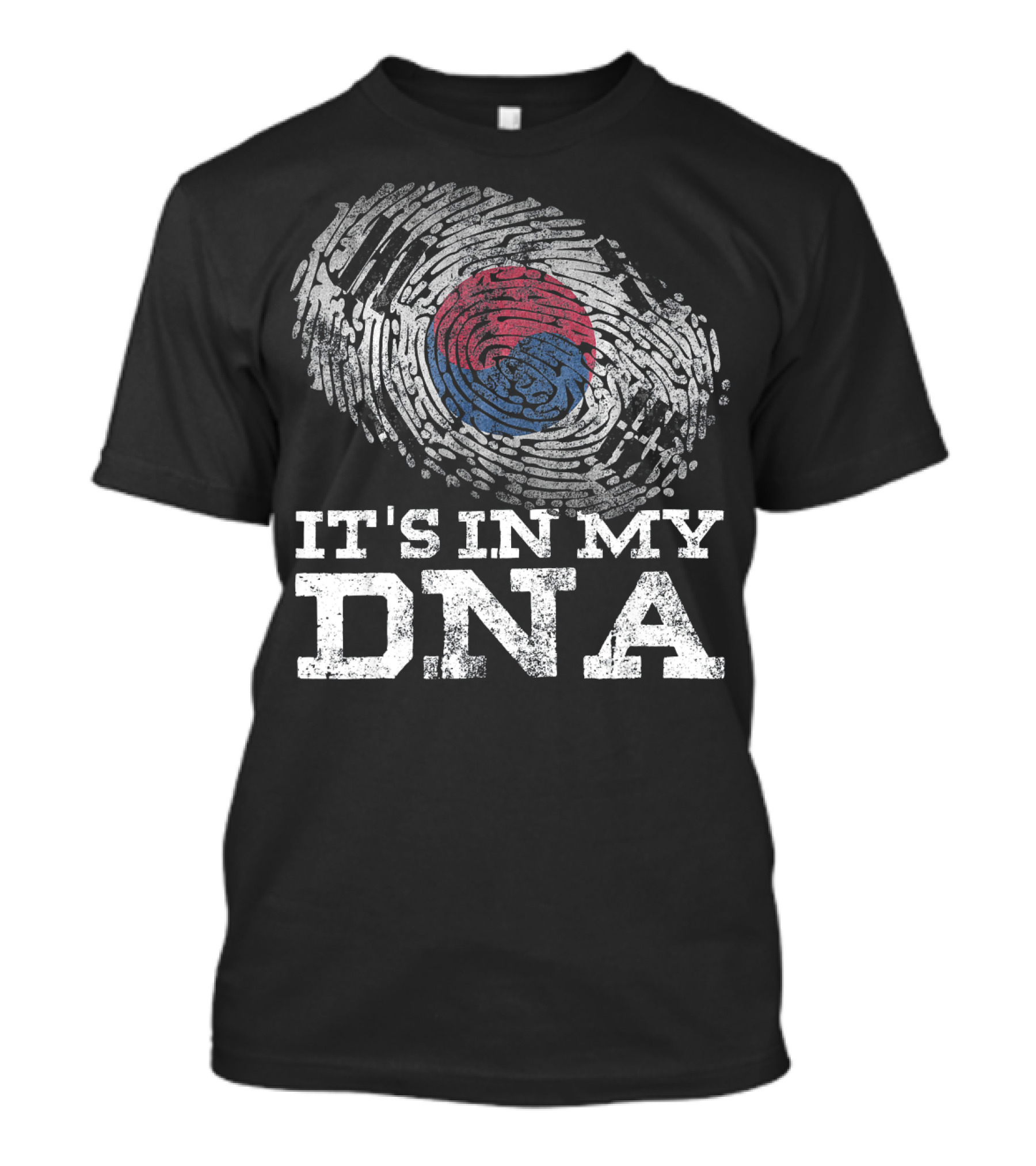 It's In My DNA South Korean Fingerprint Flag T-Shirt