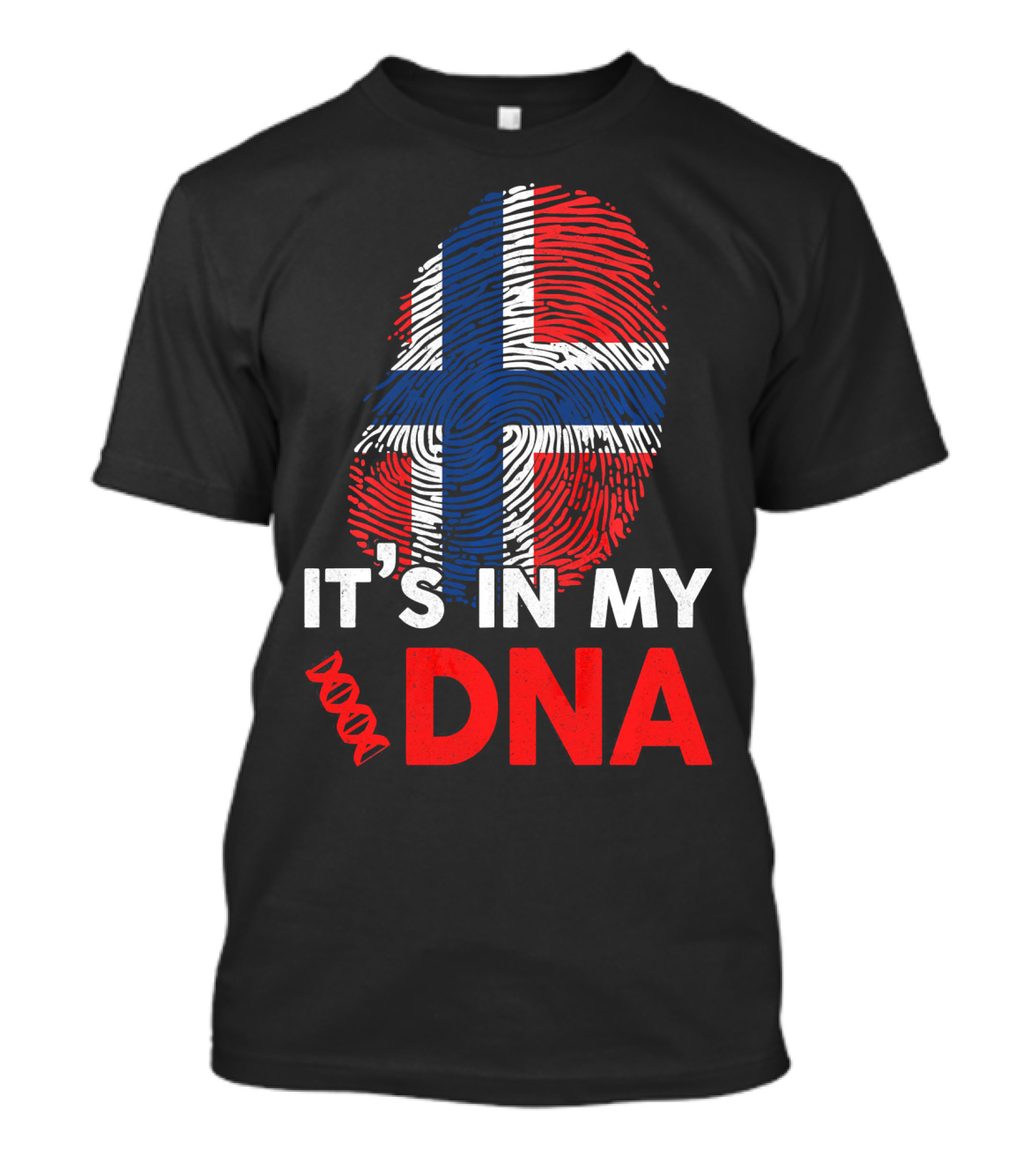 Norway Flag It's In My Blood DNA Norwegian Fingerprint T-Shirt