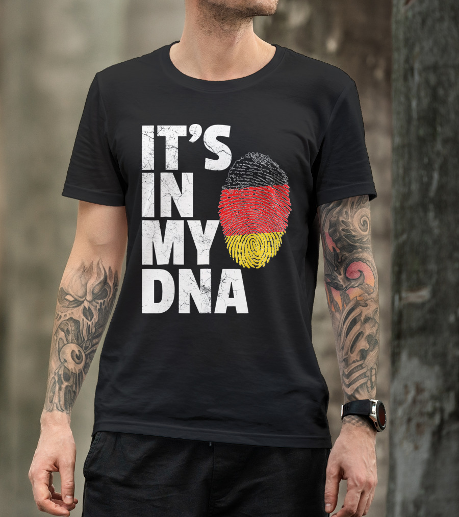 IT'S IN MY DNA German Flag Fingerprint Germany T-Shirt