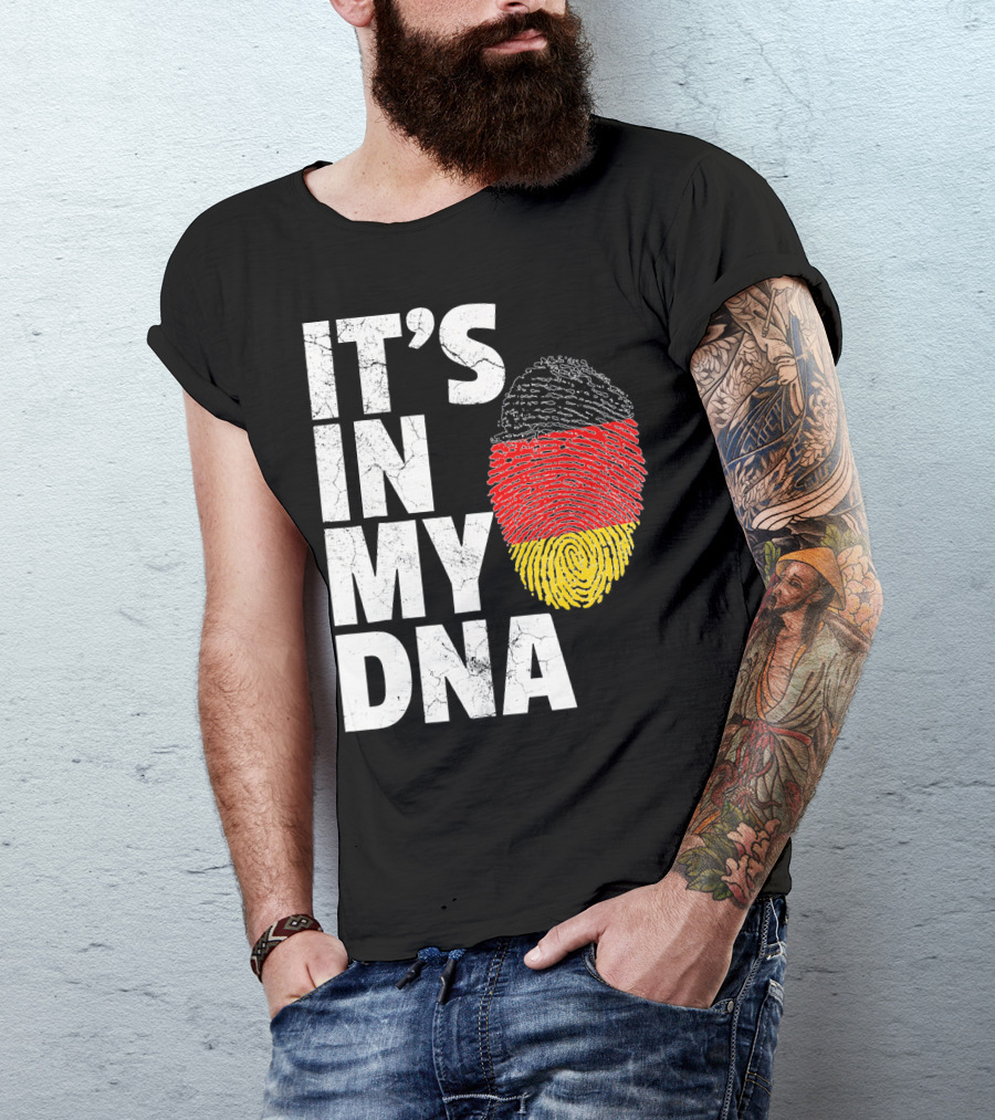 IT'S IN MY DNA German Flag Fingerprint Germany T-Shirt