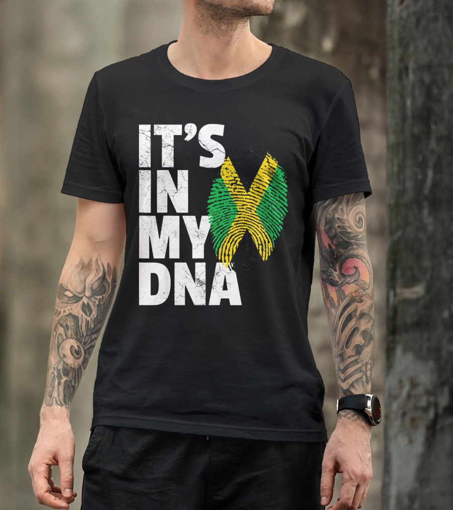 ITS IN MY DNA JAMAICA FLAG JAMAICAN PRIDE T-Shirt