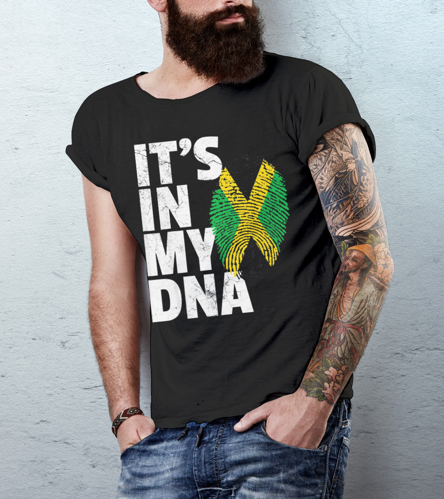 ITS IN MY DNA JAMAICA FLAG JAMAICAN PRIDE T-Shirt