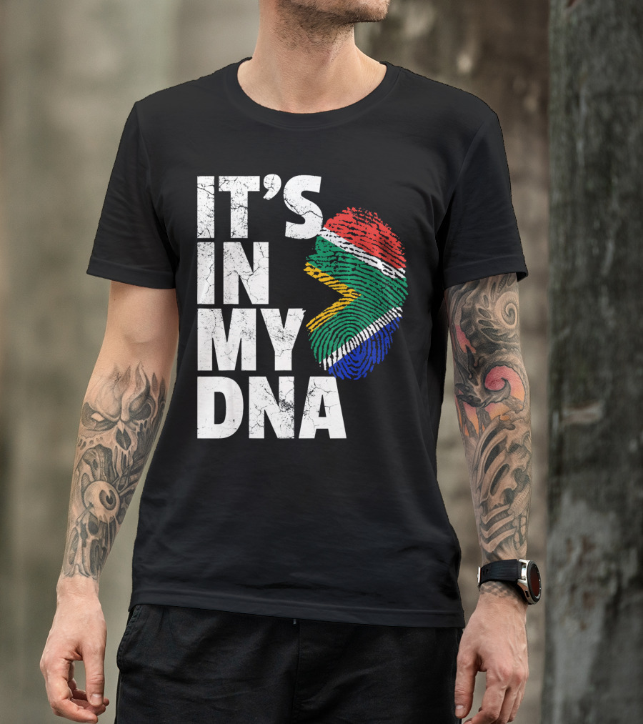 SOUTH AFRICA FLAG FINGERPRINT IT'S IN MY DNA T-Shirt