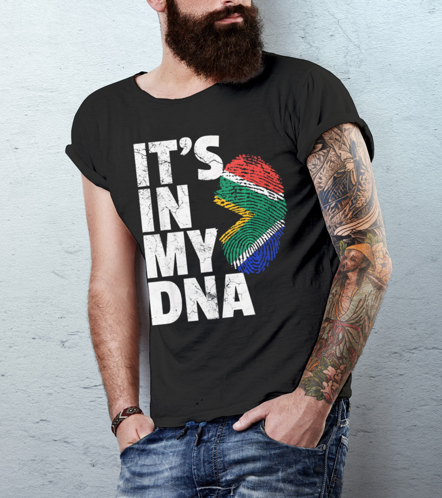 SOUTH AFRICA FLAG FINGERPRINT IT'S IN MY DNA T-Shirt