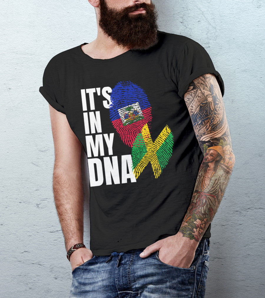 Jamaican Haitian Mix It's In My DNA Flag Heritage T-Shirt