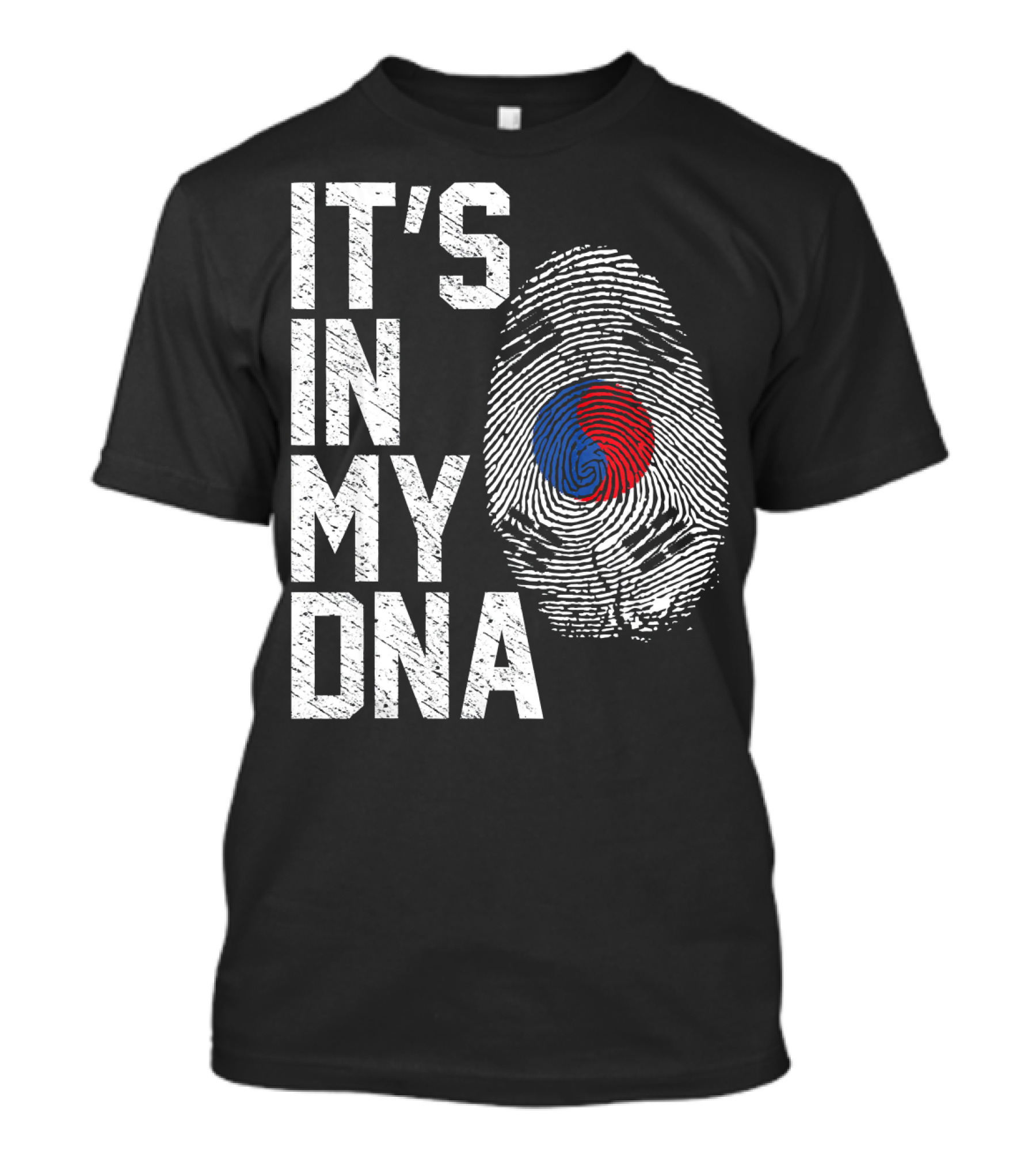 IT'S IN MY DNA South Korea Flag Fingerprint T-Shirt