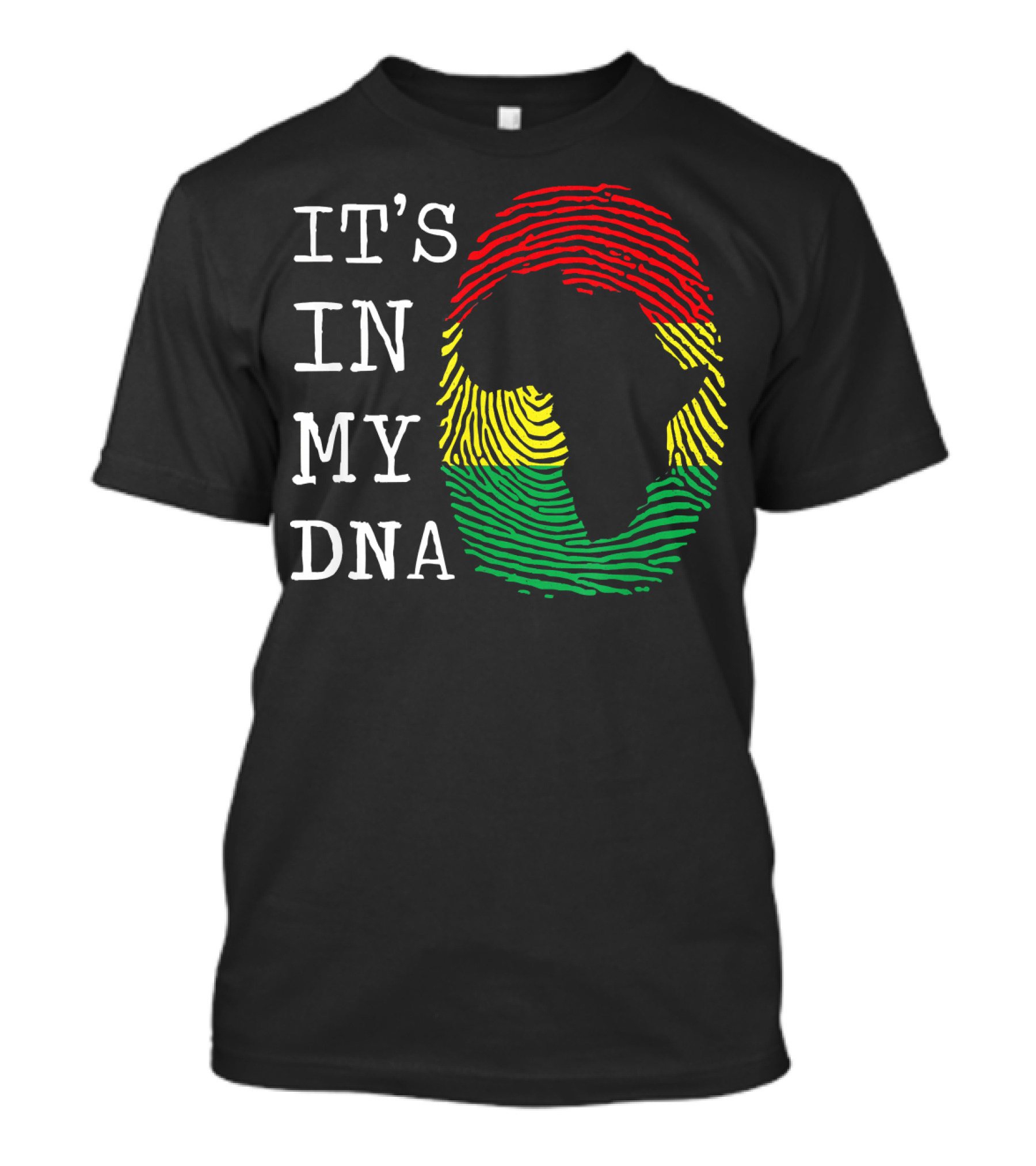IT'S IN MY DNA Africa Map Fingerprint T-Shirt