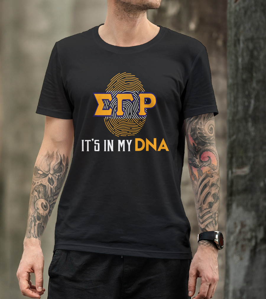 Sigma Gamma Rho SGRho It's In My DNA Fingerprint T-Shirt