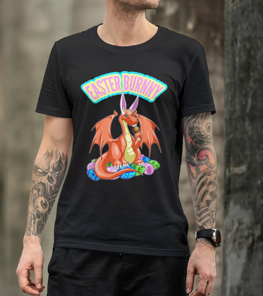 Easter Burnny Dragon With Eggs And Candy T-Shirt
