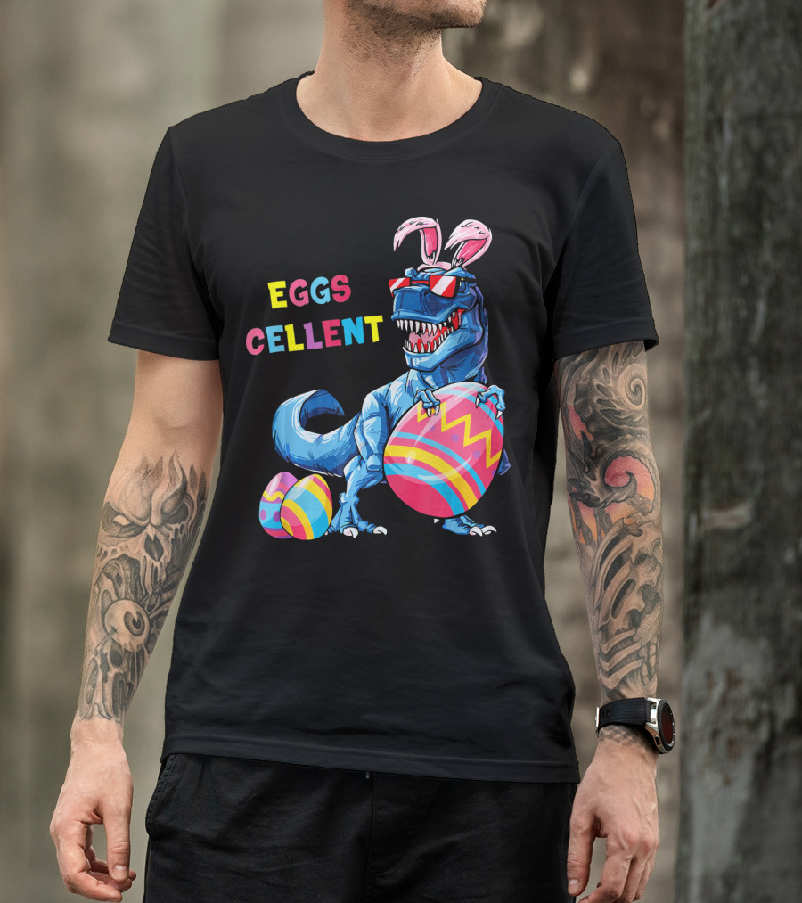 Eggscellent Easter Bunny Dinosaur Rex T-Shirt