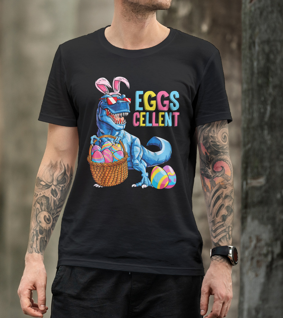 EGGSCELLENT Dinosaur Easter Bunny Rex T-Shirt