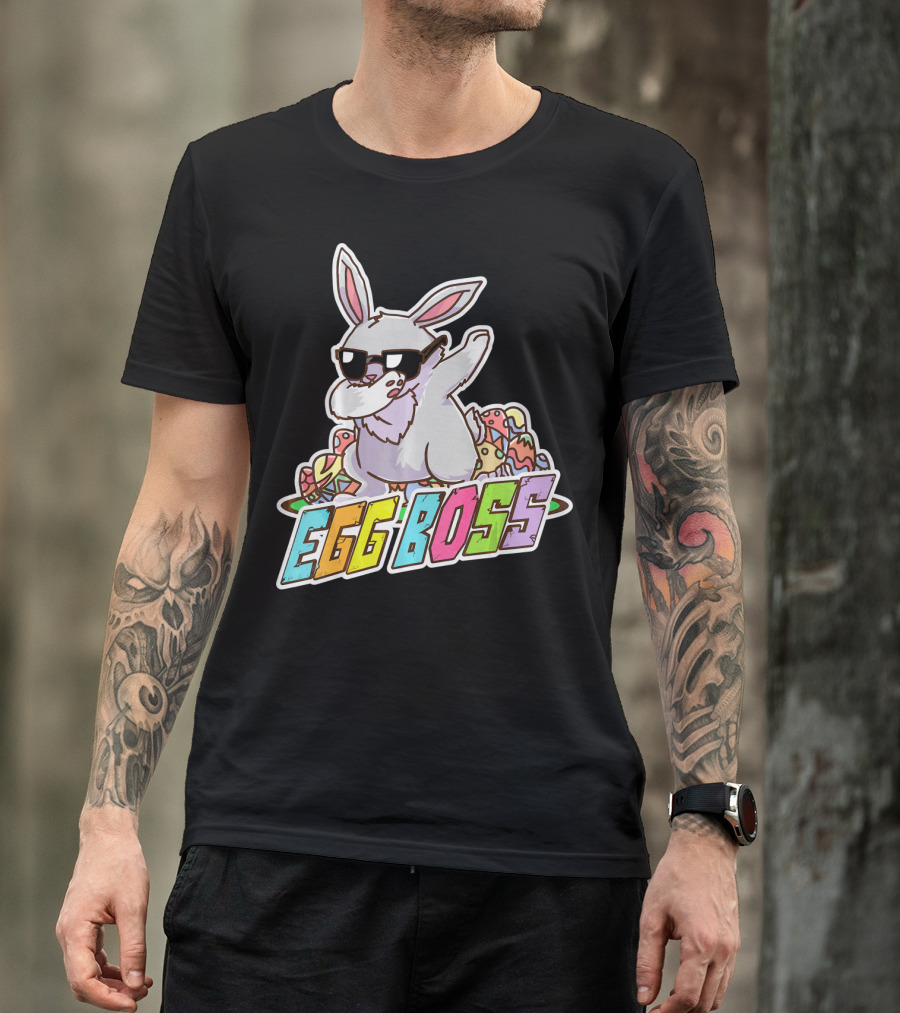 EGG BOSS Easter Bunny Dabbing Sunglasses T-Shirt