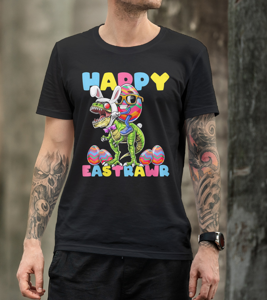 HAPPY EASTRAWR BUNNY DINOSAUR EGG RABBIT T-Shirt