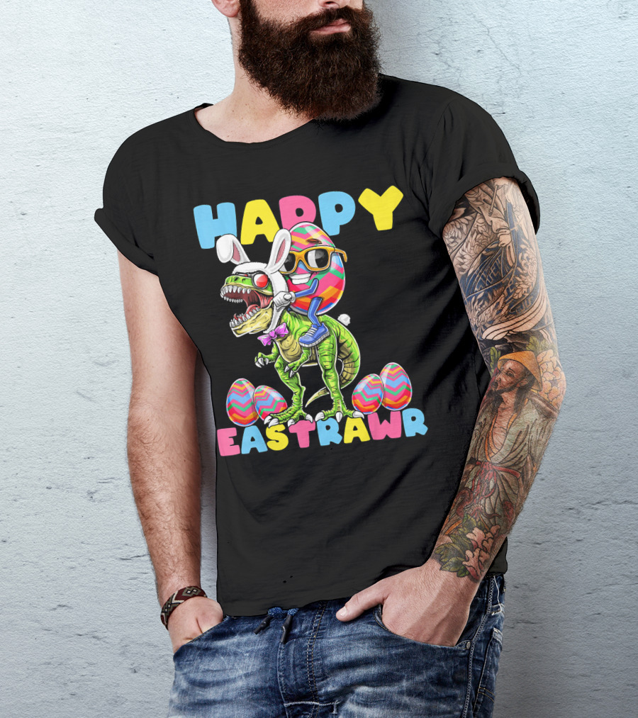 HAPPY EASTRAWR BUNNY DINOSAUR EGG RABBIT T-Shirt