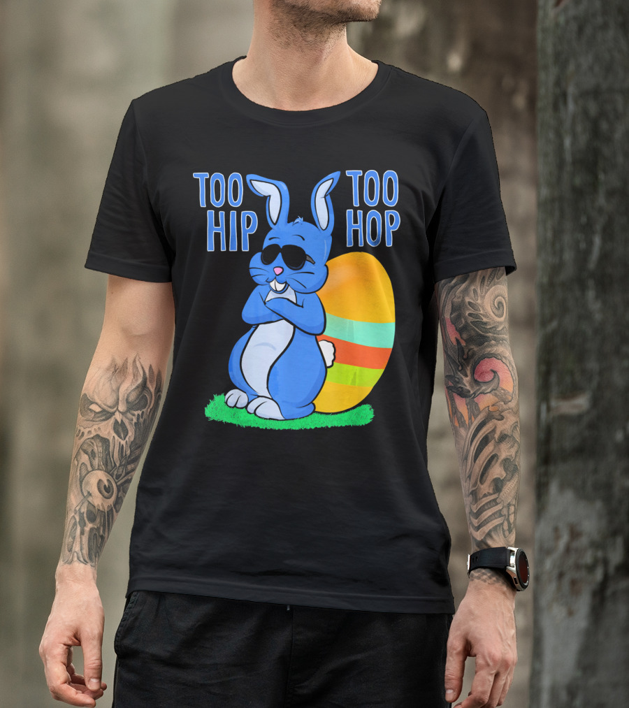 Too Hip Too Hop Easter Bunny Egg Girls Kids T-Shirt