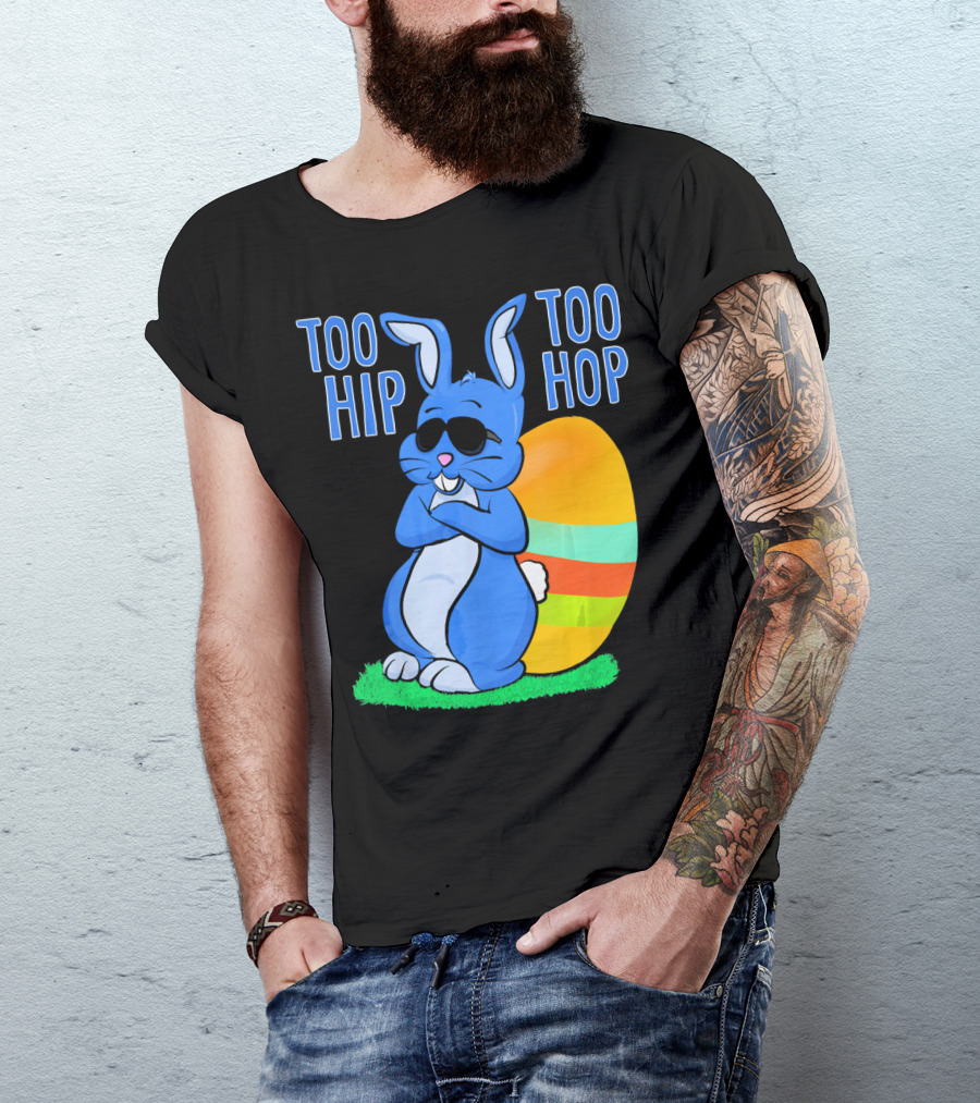 Too Hip Too Hop Easter Bunny Egg Girls Kids T-Shirt