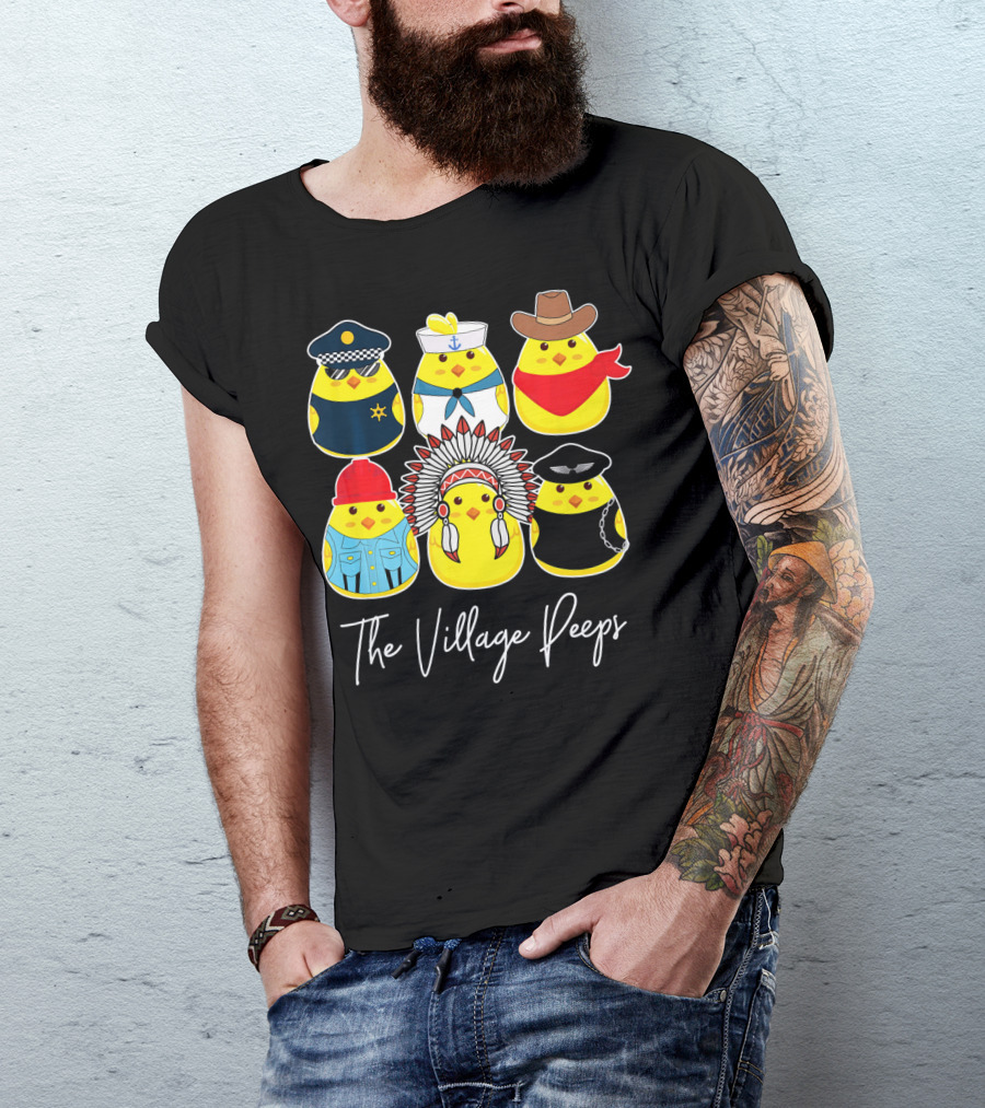 Funny The Village Peeps Easter Chicks T-Shirt