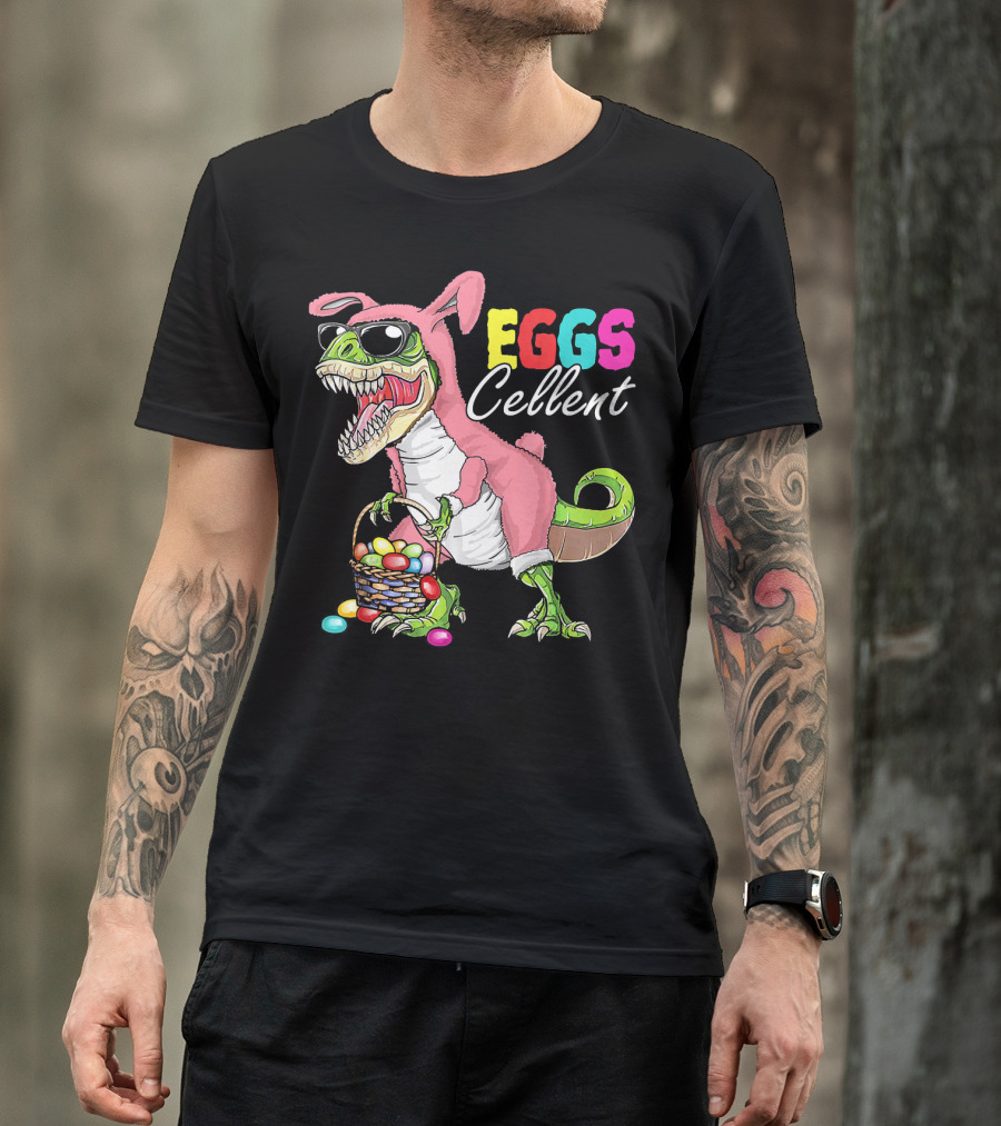 EGGS Cellent Dinosaur Easter Rex Bunny T-Shirt