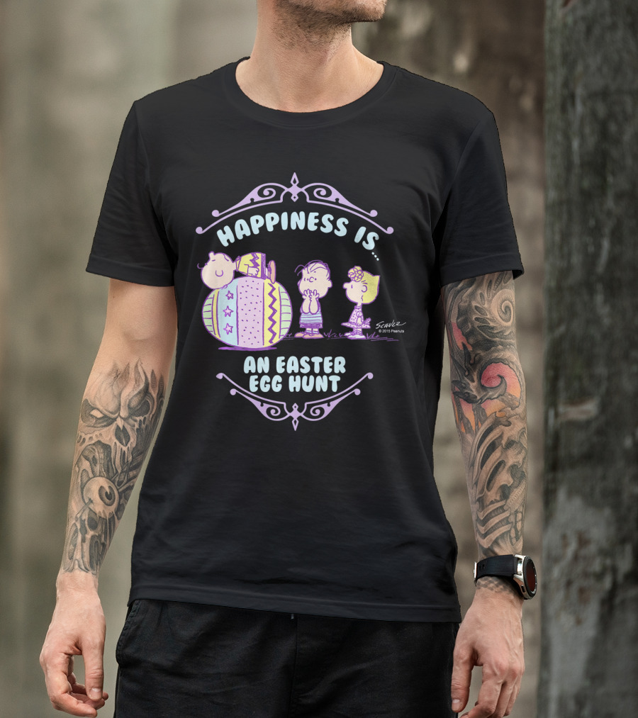 Happiness Is An Easter Egg Hunt Peanuts Charlie Brown T-Shirt