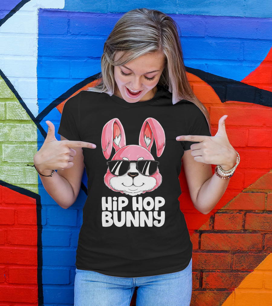 Easter Hip Hop Bunny In Sunglasses T-Shirt