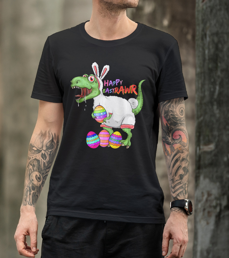 Happy Eastrawr Dinosaur Rex Easter Eggs Bunny Costume T-Shirt