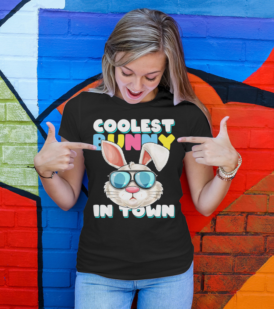 Coolest Bunny In Town Easter Bunny Costume T-Shirt