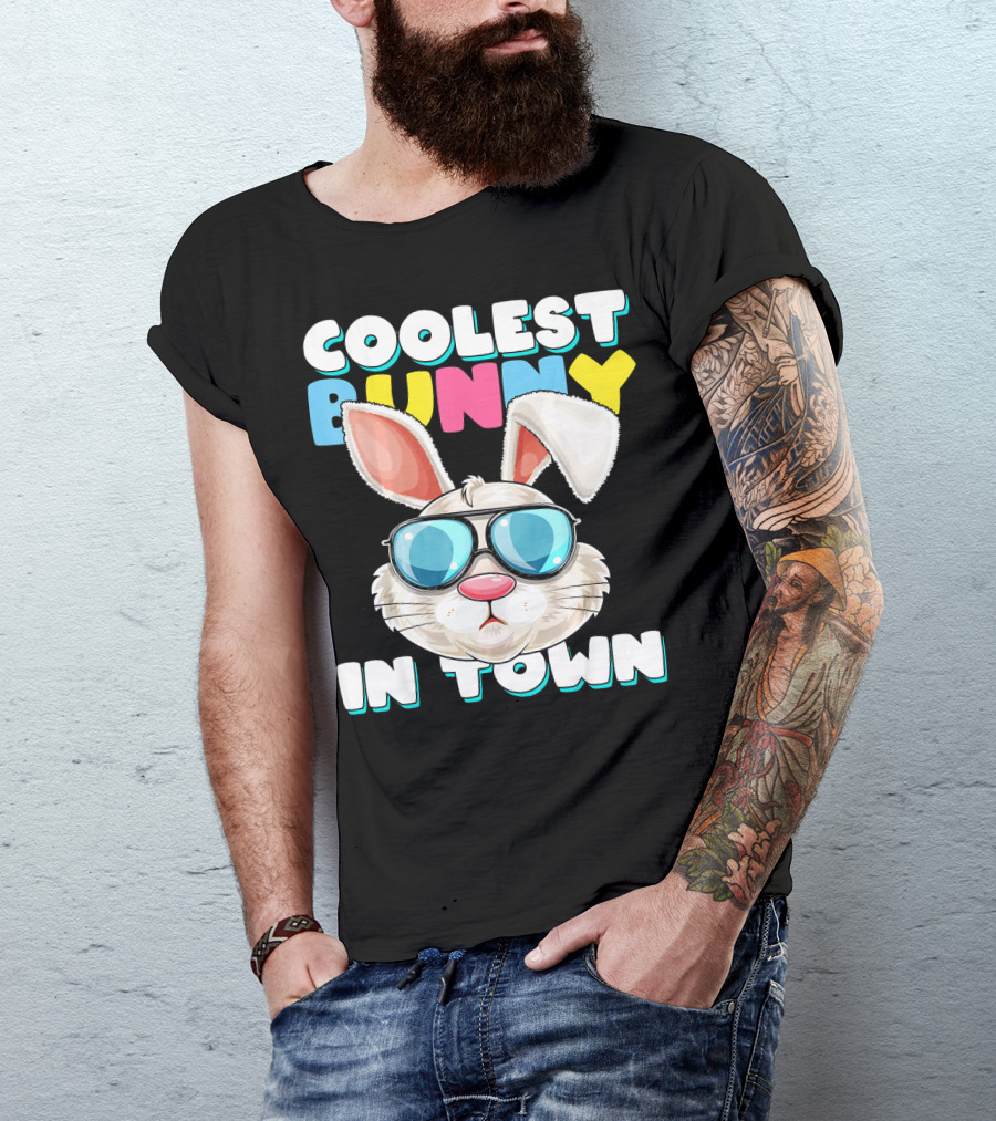 Coolest Bunny In Town Easter Bunny Costume T-Shirt