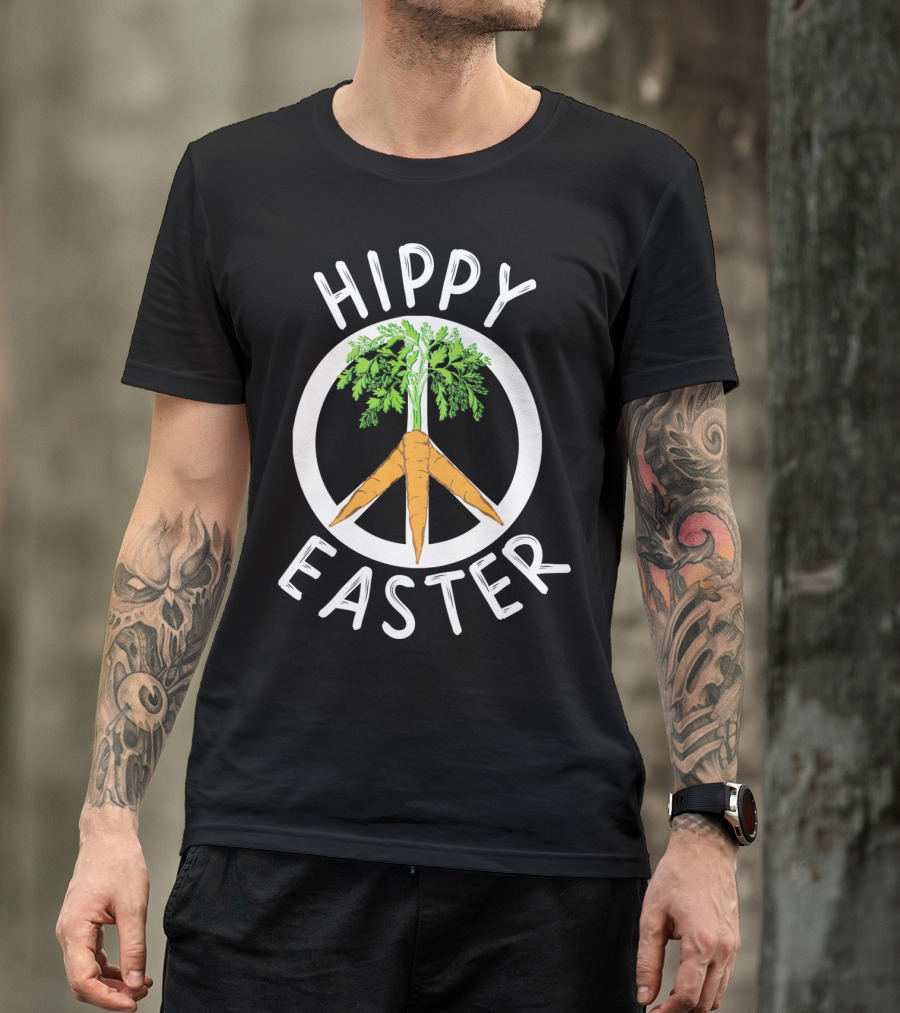 Hippy Easter Peace Carrot Boho T-Shirt