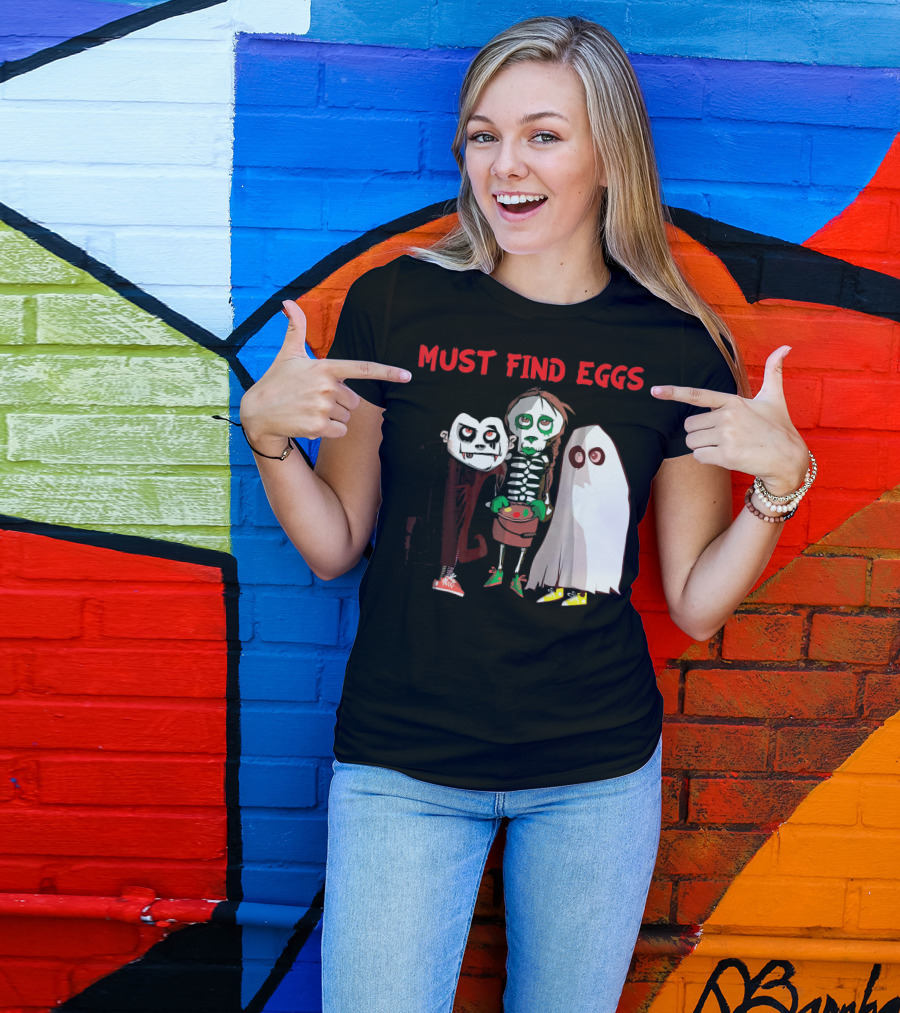 Must Find Eggs Funny Zombies Searching For Easter T-Shirt