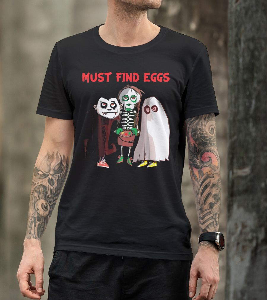 Must Find Eggs Funny Zombies Searching For Easter T-Shirt