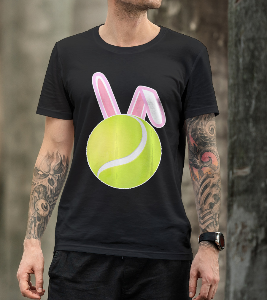 Tennis Ball With Easter Bunny Ears T-Shirt