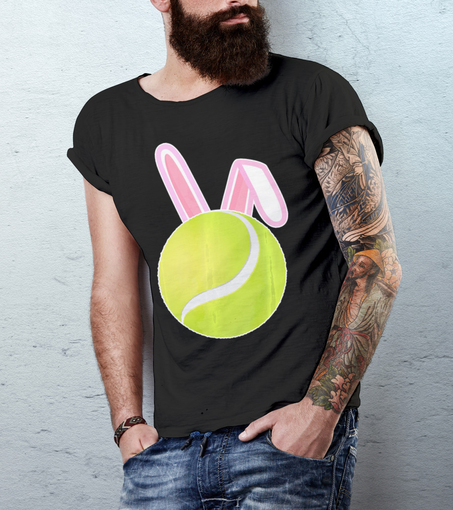 Tennis Ball With Easter Bunny Ears T-Shirt