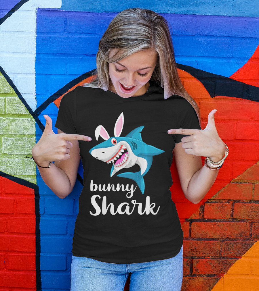 Bunny Shark Easter Yout T-Shirt