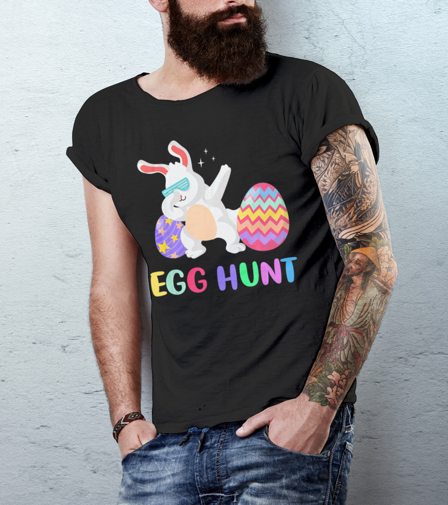 Easter Bunny Dabbing Egg Hunt Funny Easter T-Shirt
