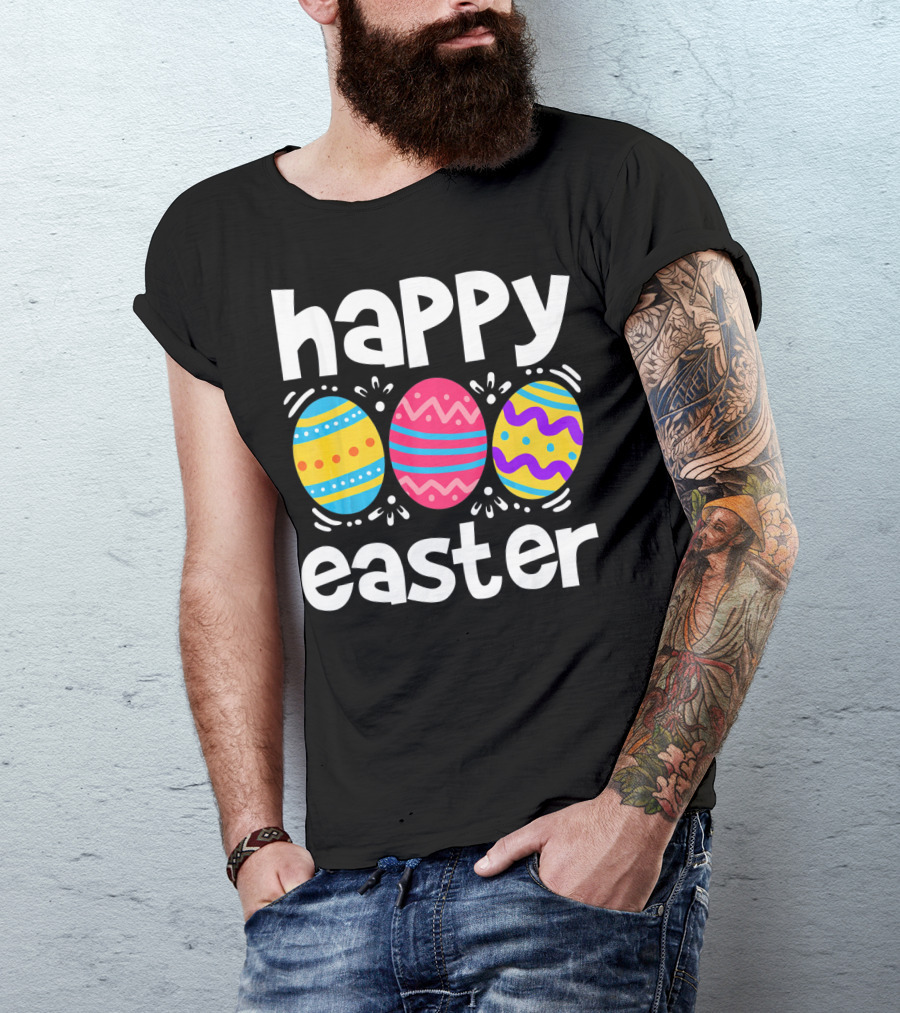 Happy Easter Colorful Eggs T-Shirt