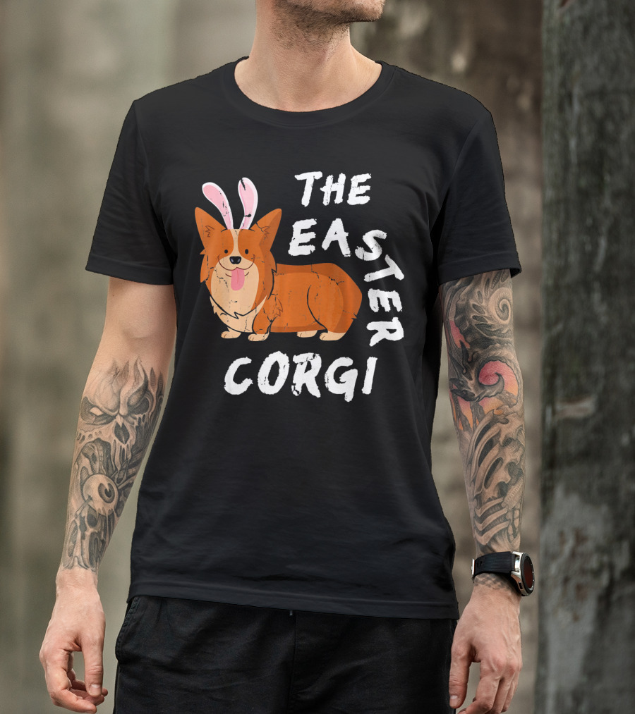 The Easter Corgi Bunny Ears T-Shirt