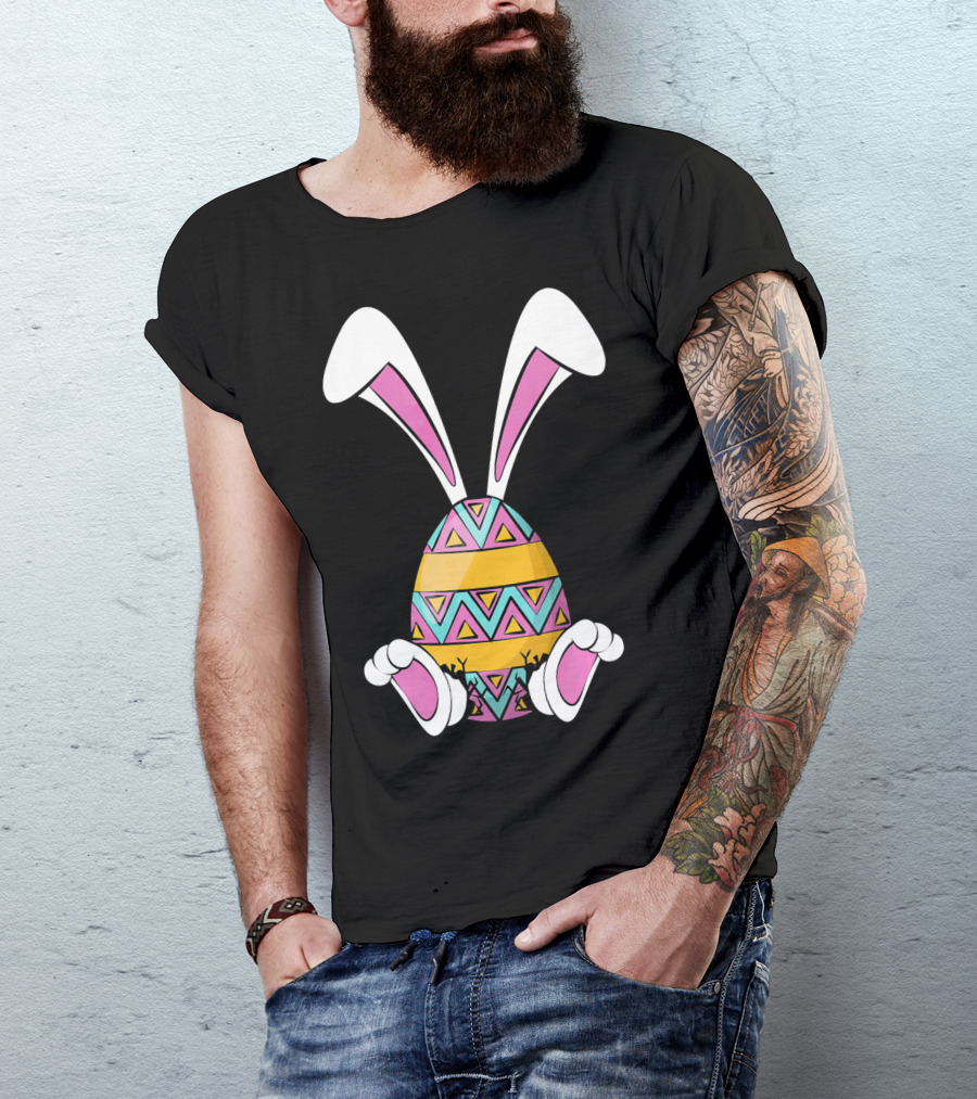 Funny Bunny Easter Egg Cute Happy Rabb T-Shirt