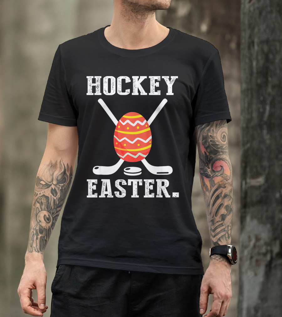 Hockey Easter Egg Crossed Sticks T-Shirt
