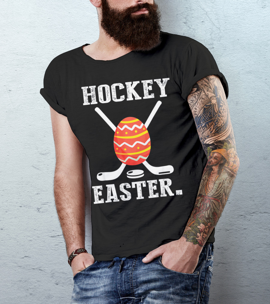 Hockey Easter Egg Crossed Sticks T-Shirt