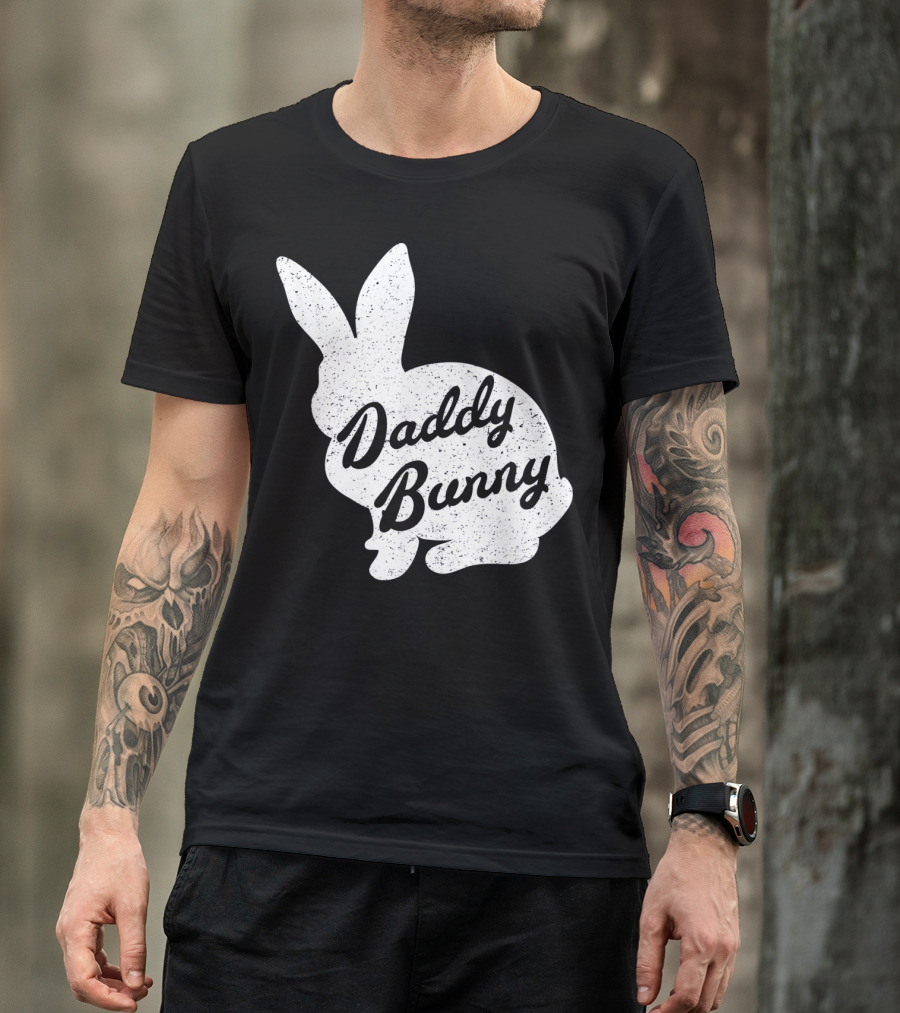 Daddy Bunny Mens Funny And Cute Easter T-Shirt