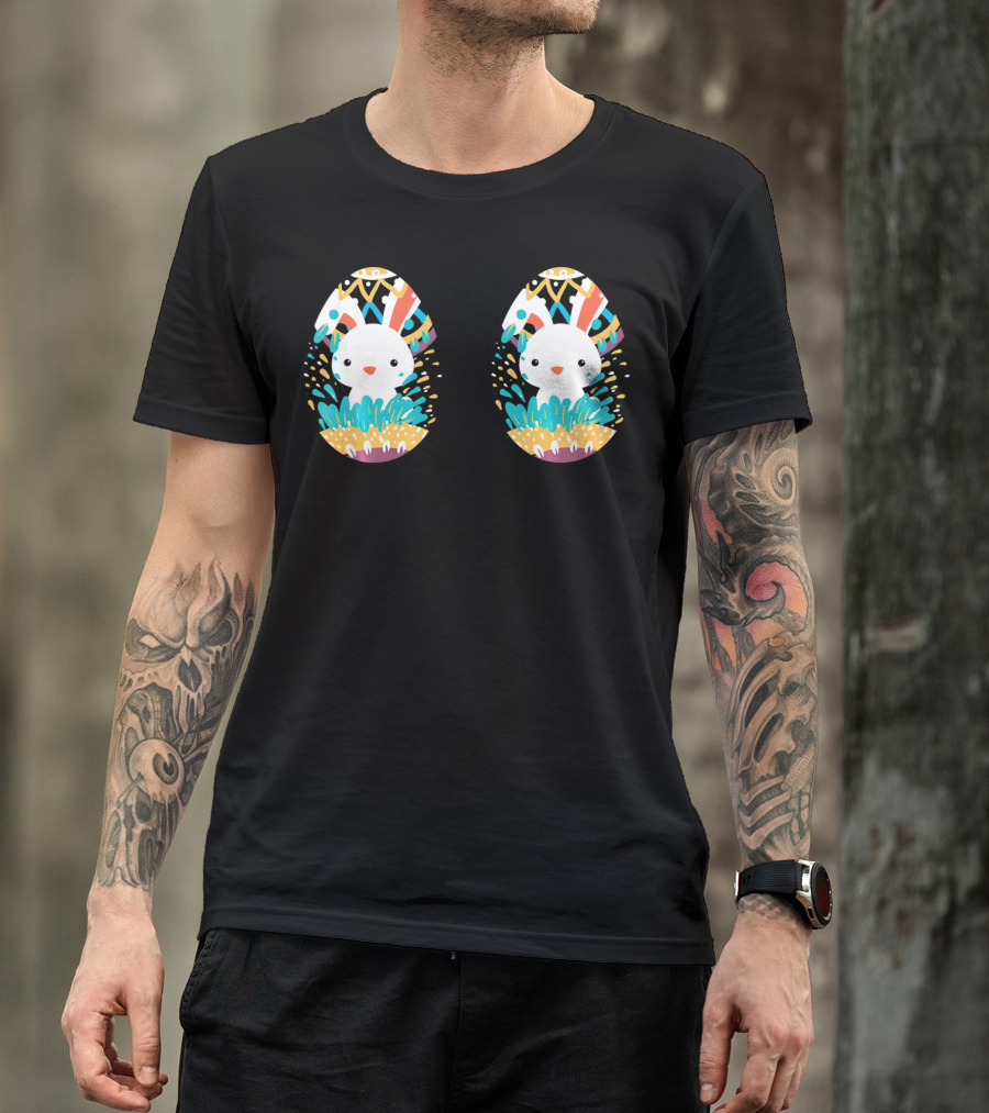 Easter Day Colorful Rabbit In Decorative Egg T-Shirt